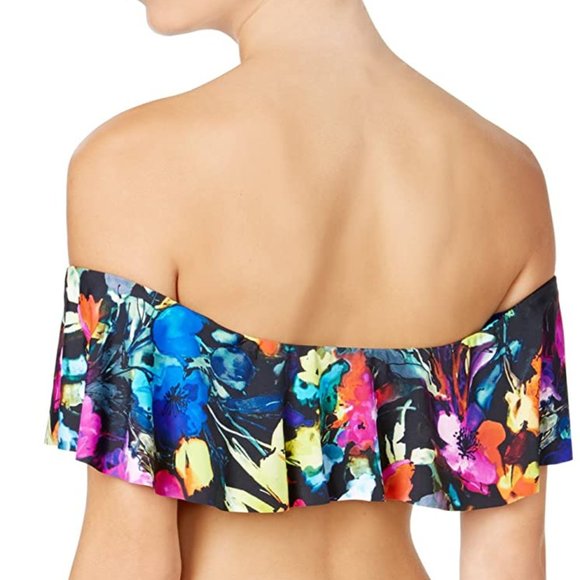 Bikini Painted Posie Swimsuit Top Bar III NWT - Picture 2 of 3